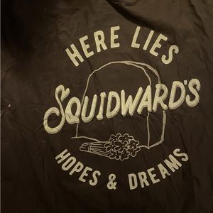 Here Lies Squidwards Hopes and Dreams Novelty T-Shirt Mens (L)